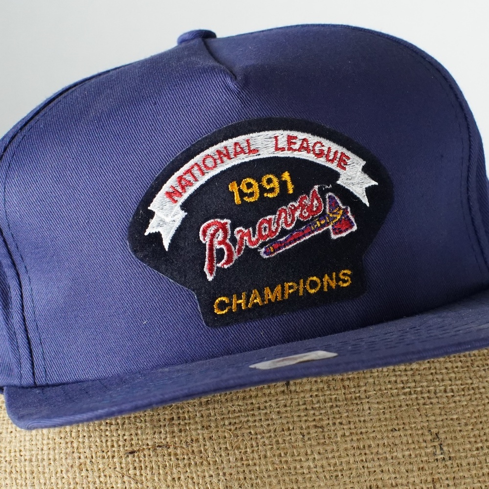 vintage 1991 atlanta braves champions snapback hat